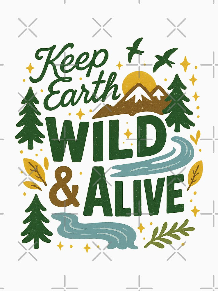 Keep Earth Wild and Alive – Nature Conservation Outdoor Design by inkoutninja