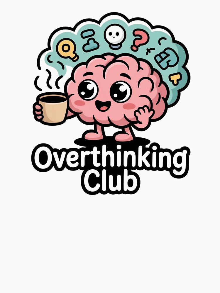 Overthinking Club — Cute Brain Mascot Design by Timeless Design