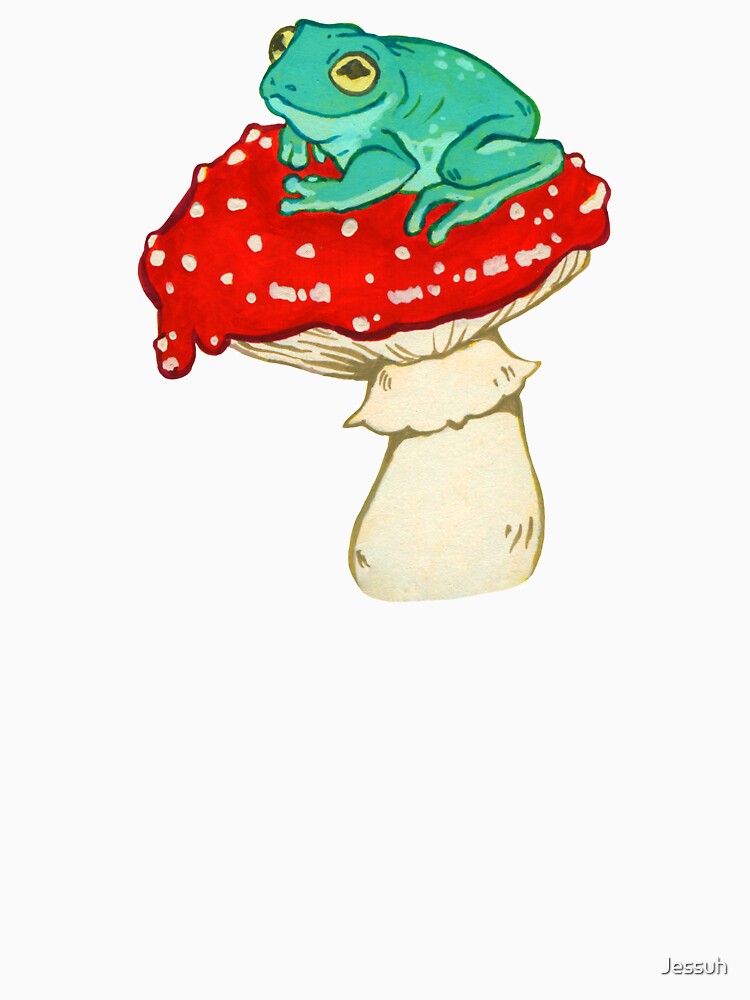 Frog on a Mushroom by Jessuh