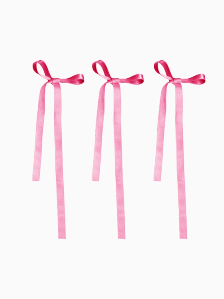 Coquette pink ribbon bows by Pixiedrop