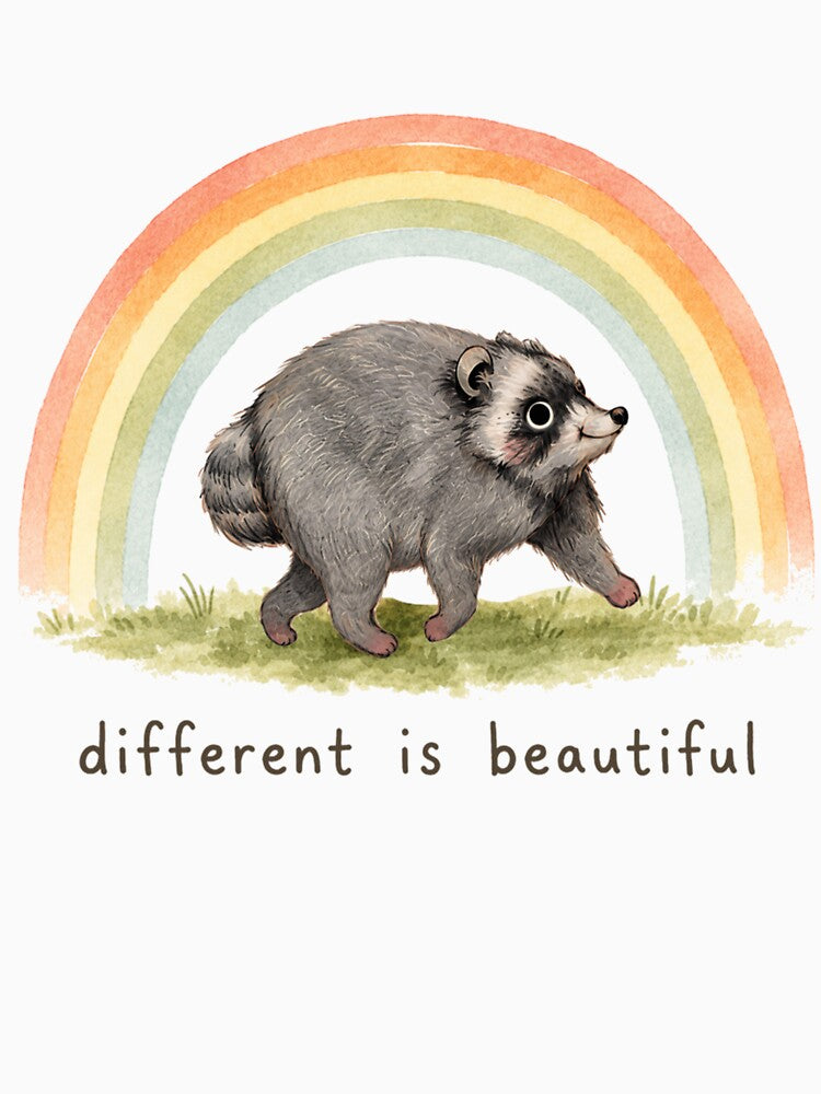 Different Is Beautiful Jimothy Raccoon Viral Seattle Short Spine Raccoon Internet Meme by OMITTEROMINOUS