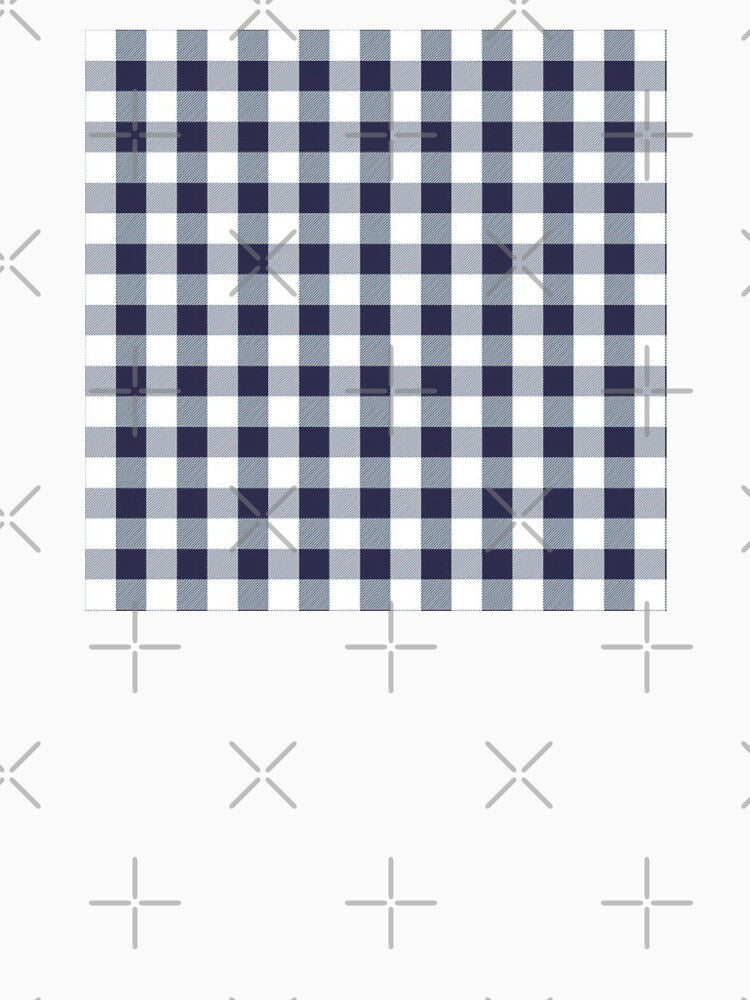 Astral Aura Navy Blue Gingham Print Pattern by Flip & Flop