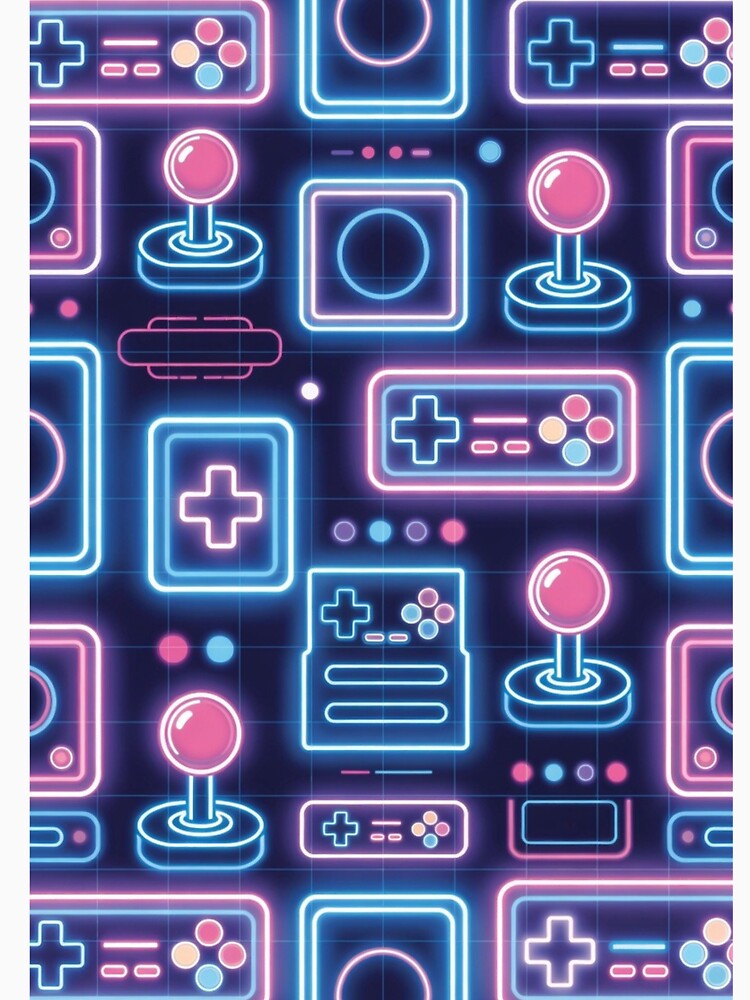 Neon Retro Gamer Grid by CoquetteLunaCo