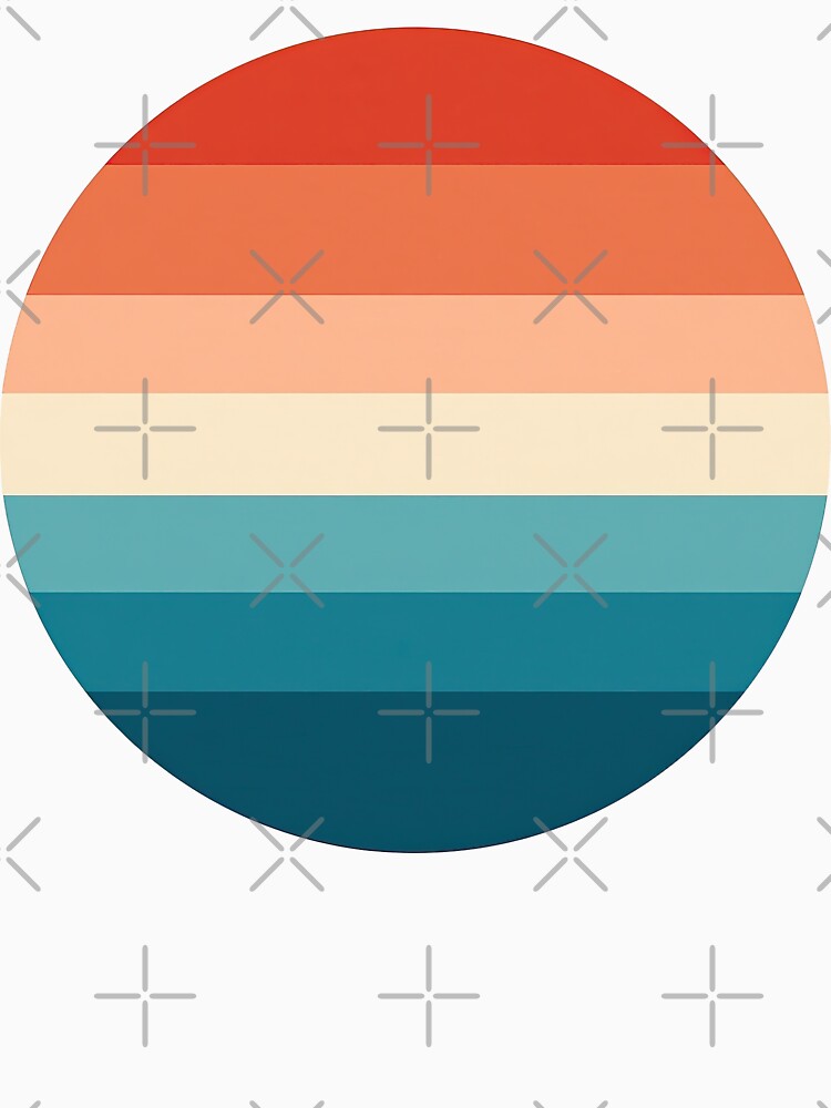 Retro Sunset Circle Gradient Design by ArtfulWeave