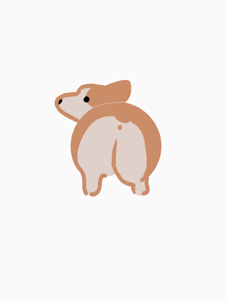 Corgi Butt Drawing by FurAndInk