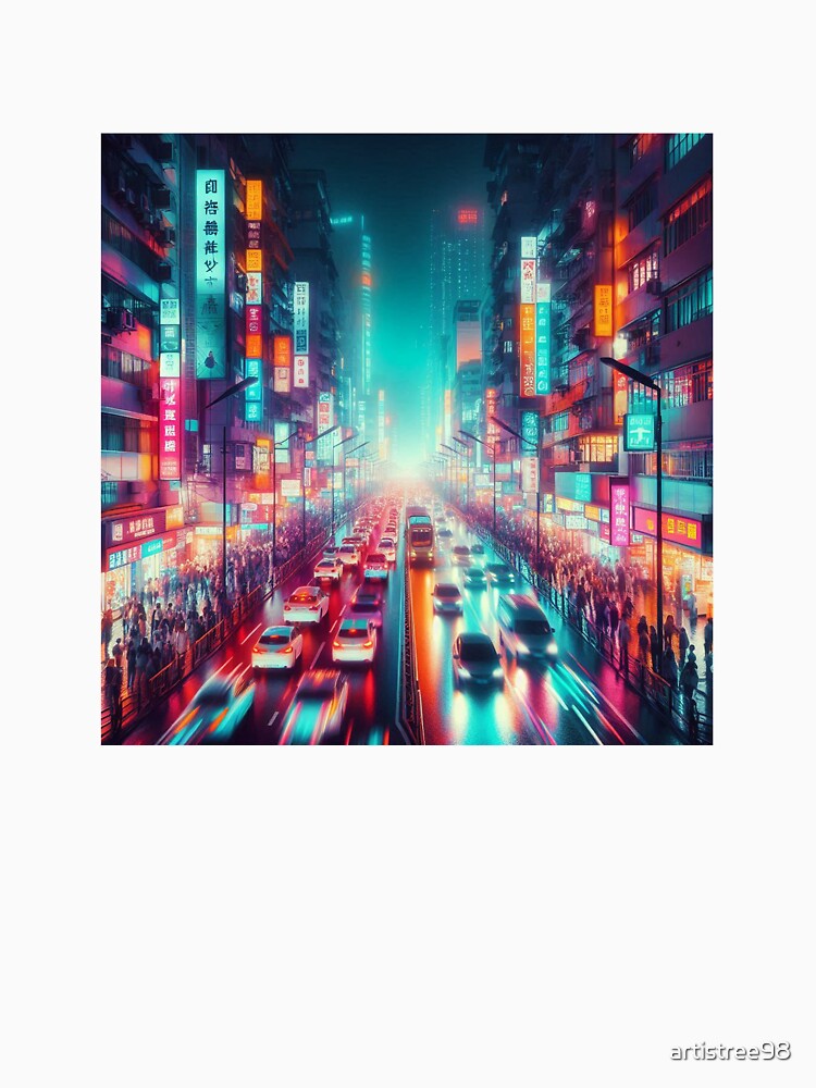 Neon Night Street by artistree98