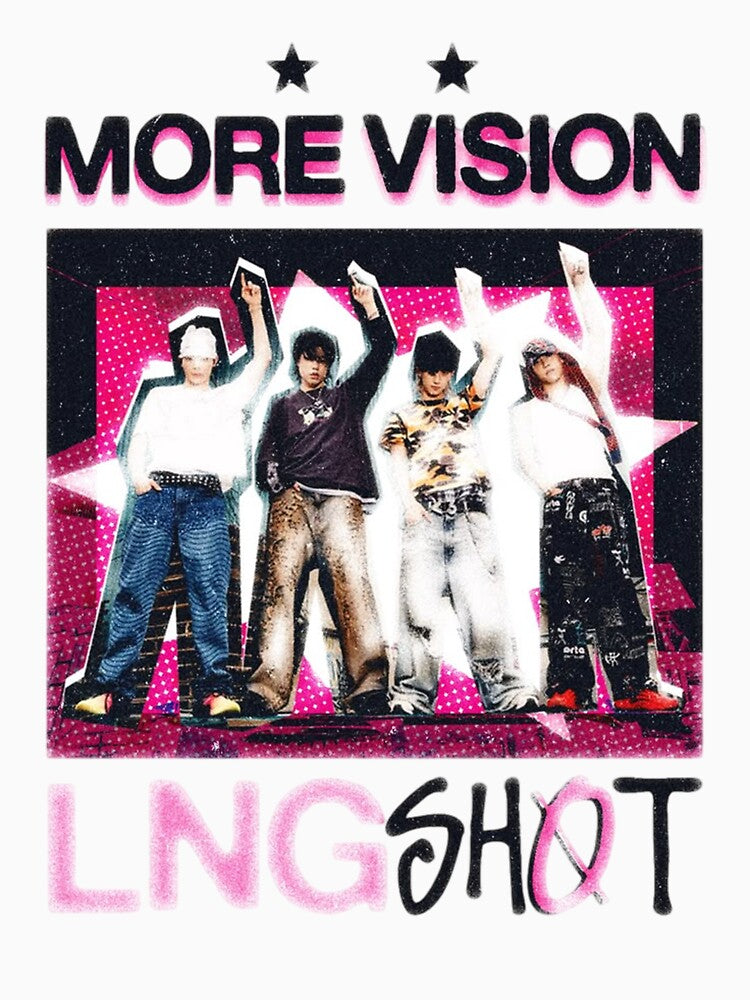 LNGSHOT More Vision Retro Y2K Boyband Tee by moamaxshop