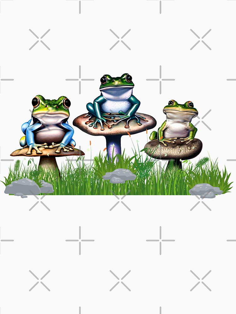 Frogs On Mushrooms by BeansHotTees