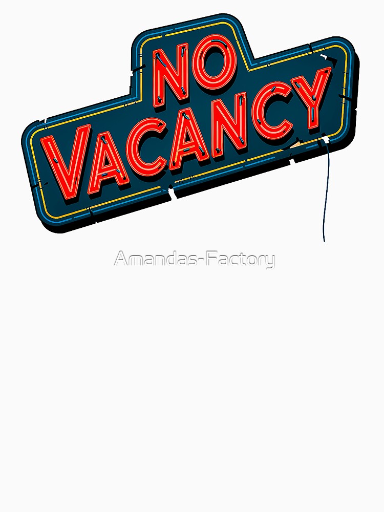 No Vacancy Neon Glow Urban Nightlife Charm by Amanda's Factory