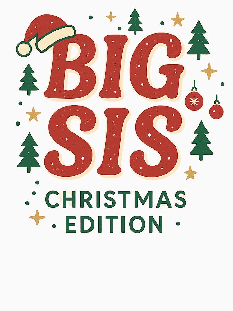 Big Sis – Christmas Edition Festive Family Reveal Design by Meandmyshop