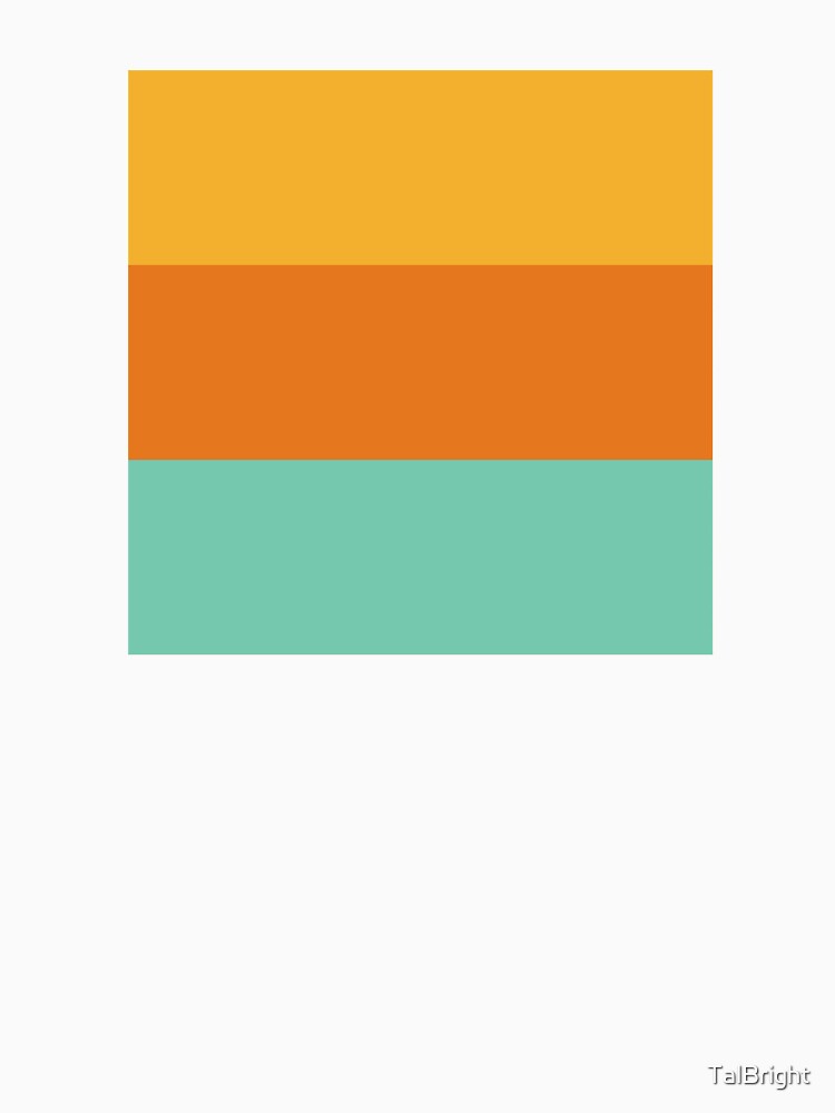 70s Color Palette - turquoise, yellow, orange - retro 3 color scheme by TalBright