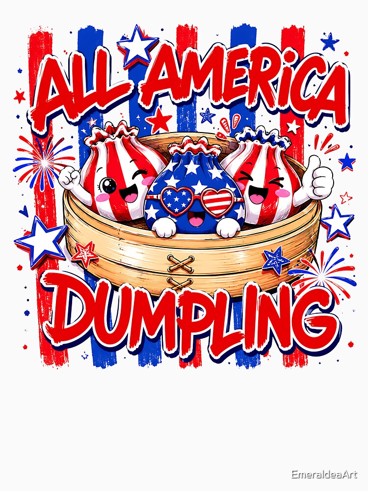 All American Dumpling – Cute Squishy Kawaii Characters by EmeraldeaArt