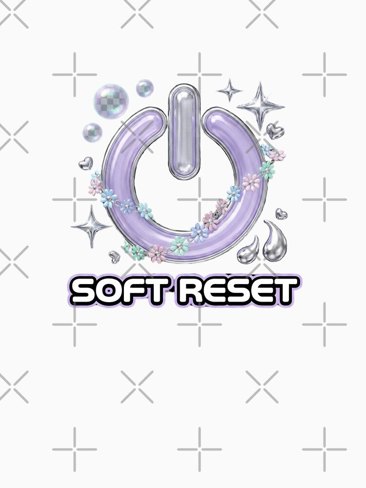 Soft Reset Y2K Glossy Power Symbol by GoofyShopp