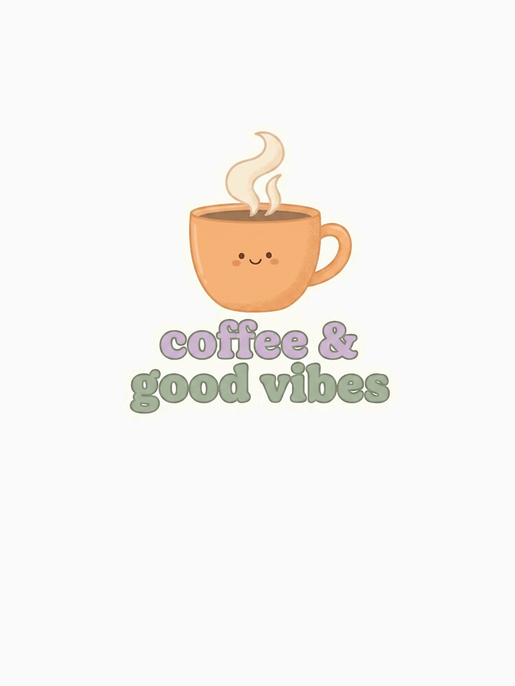 Coffee & Good Vibes – Cute Retro Coffee Cup by Daisy Tape Co.