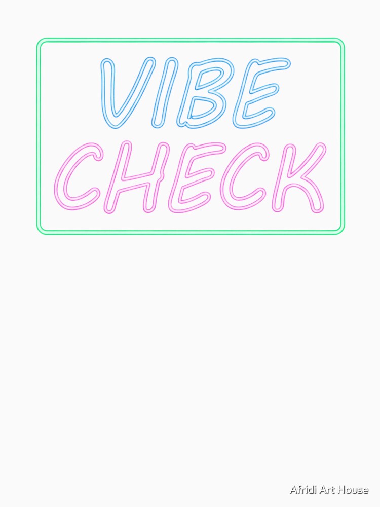 Vibe Check Neon — Retro Neon Sign Typography by Afridi Art House