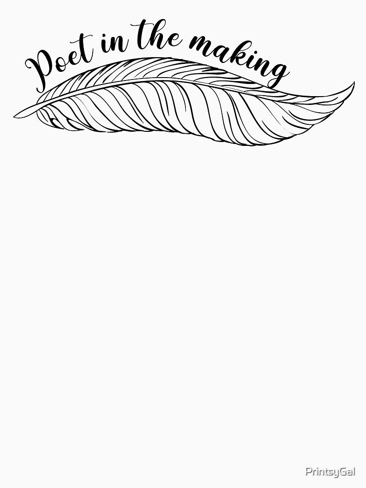 Poet in the making feather by PrintsyGal