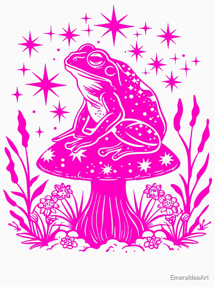 Pink Celestial amphibian frog toad by EmeraldeaArt