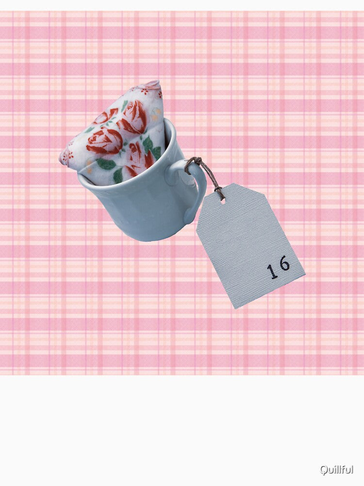 Fancy Teacup Gingham (Pink) by Quillful