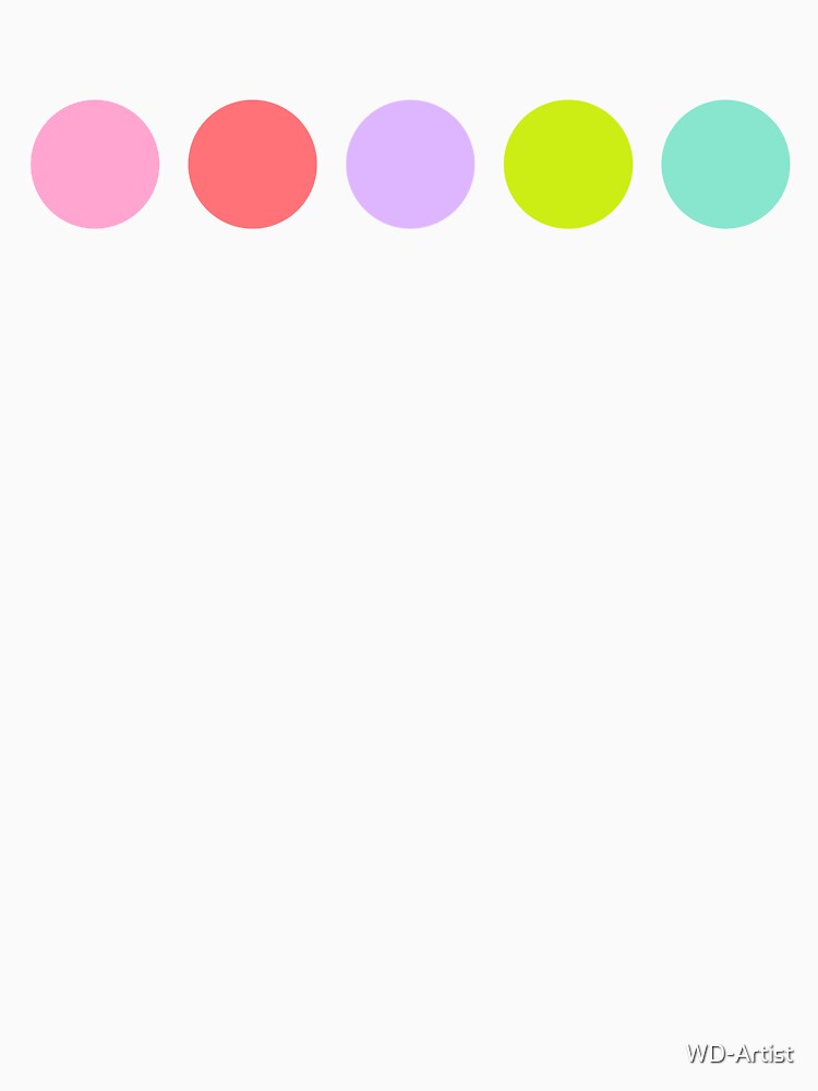 Colorful Polka Dots Pattern in Soft Rainbow Pastels by WD-Artist