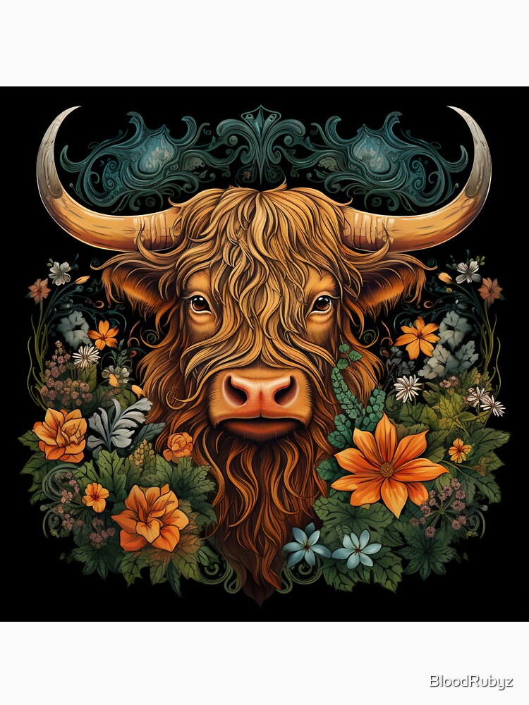 Highland cow by BloodRubyz