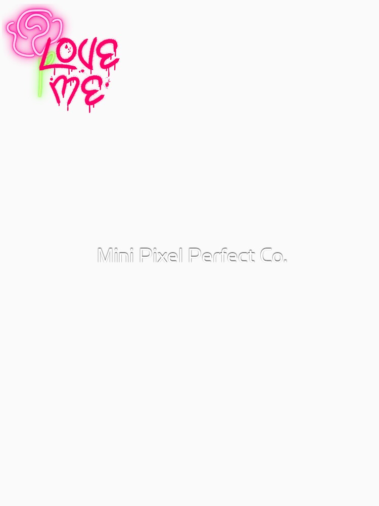 Pink Neon Love Me - Retro Rose Graphic by Mini Pixel Perfect Co.