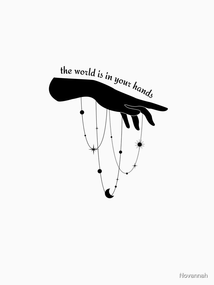 the world is in your hands sticker aesthetic by Novannah