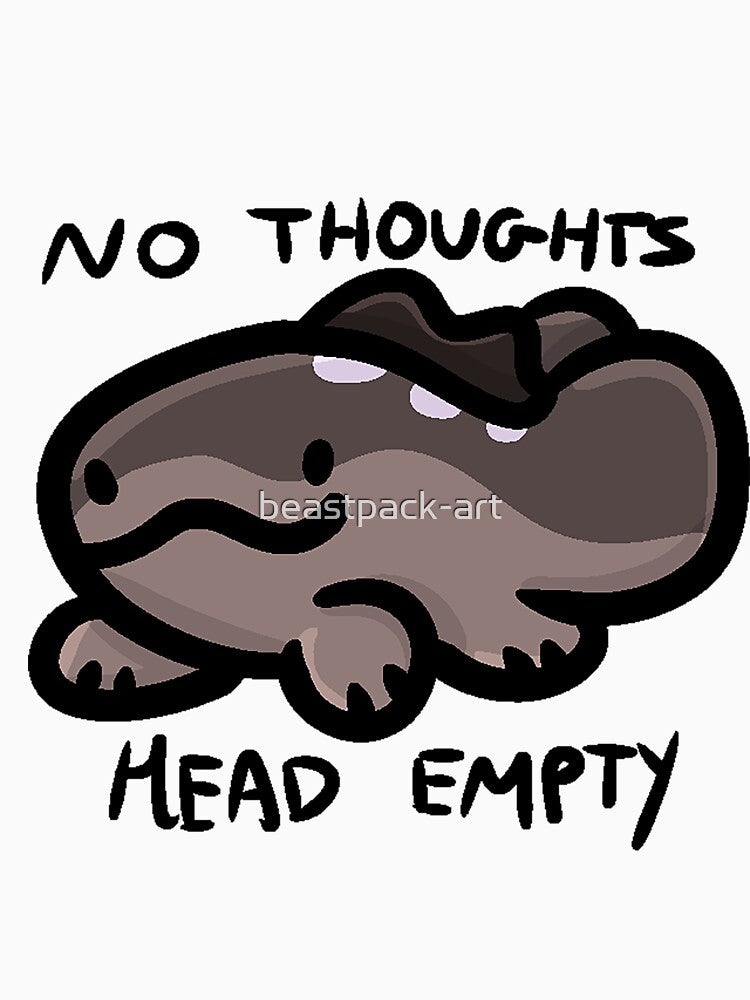 No Thoughts Head Empty by beastpack-art