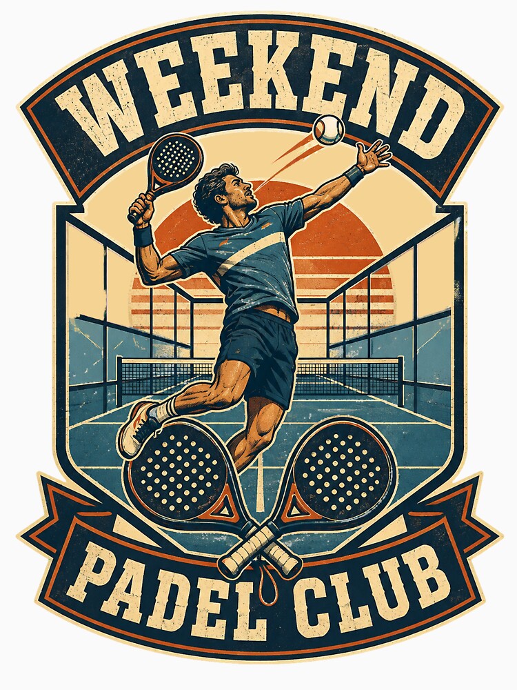 Weekend Padel Club Vintage Badge by CourtCStore
