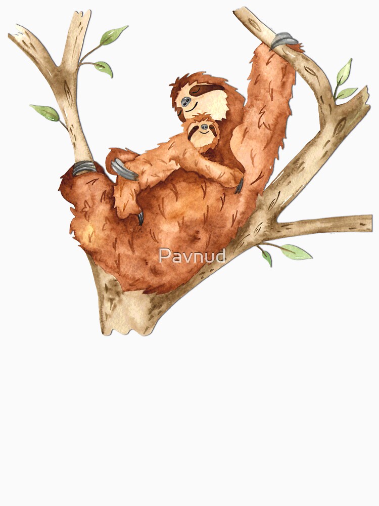 Sloth and Baby Sloth by Pavnud