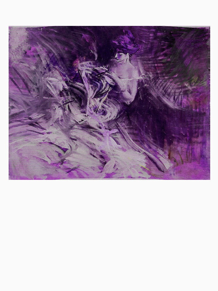 Liminal Purple Abstract Girl by BioDigital-Jazz