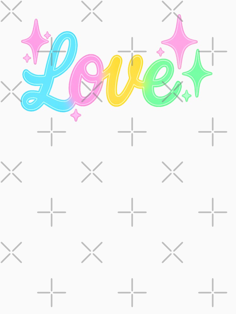 Neon Love Typography with Colorful Glow and Sparkles by Inspired by CarMa