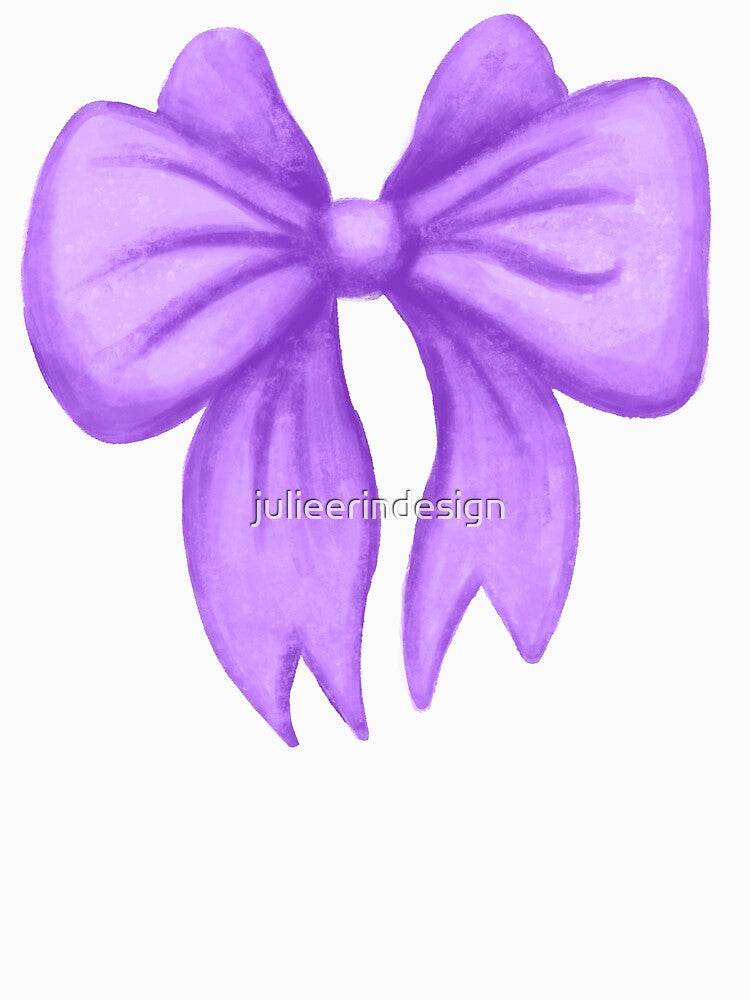 Coquette Aesthetic Purple Bow Pattern by Julie Erin Designs