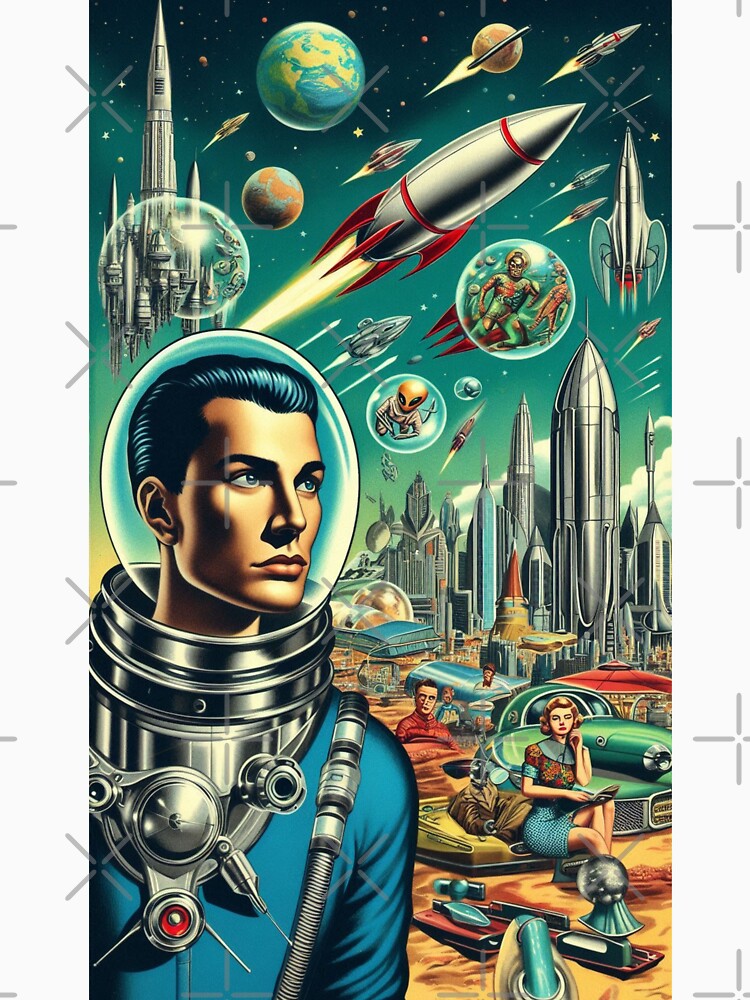vintage sci fi artwork by Dominika Farkašová