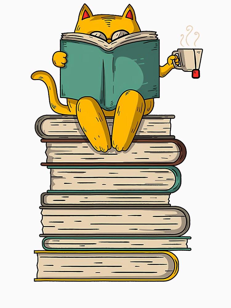 Reading Cat - Funny Book &amp; Tea Lover 	 Short Sleeve by sofekmiselc