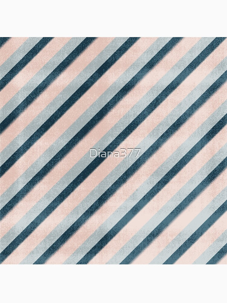 Retro Blue Diagonal Stripes by Diana377