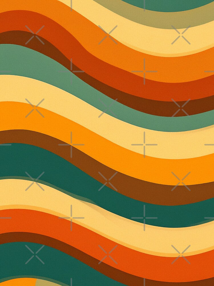 Retro Wavy Stripe Pattern by SassyArtistry