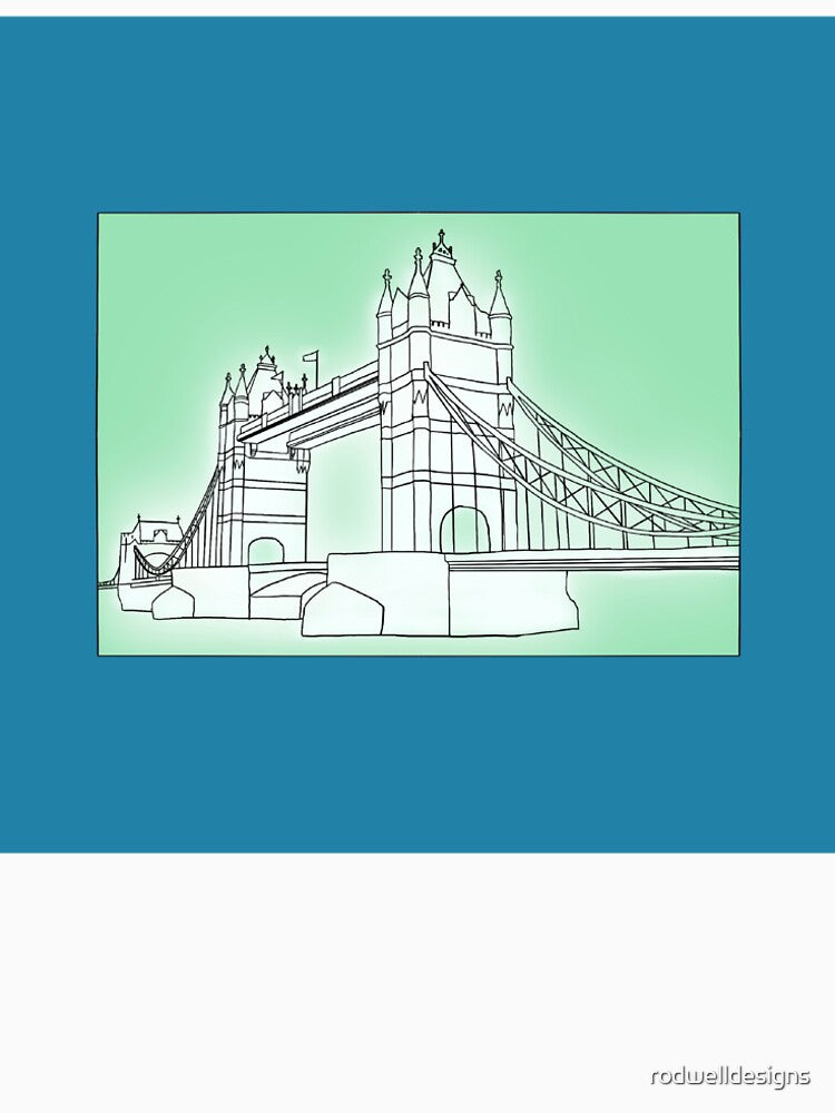 Tower Bridge - Blue & Teal by rodwelldesigns