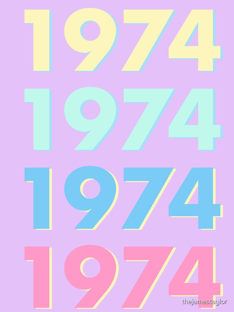 Pastel Time Capsule 1974 - Retro Nostalgic Art Print by thejamestaylor