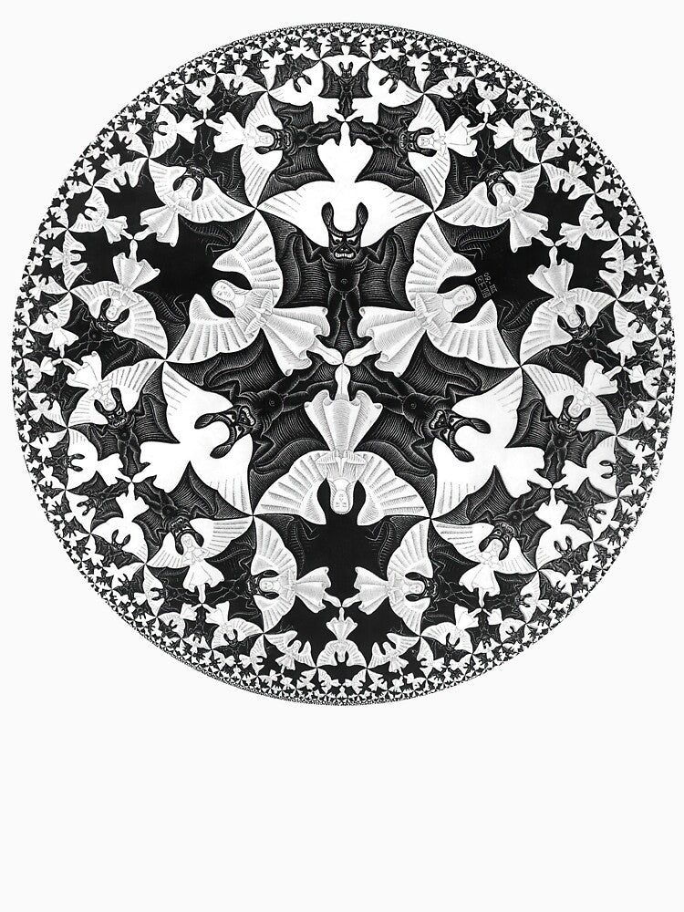 Circle Limit IV (Infinity Bats Pattern), by M.C. Escher by Gabriel S