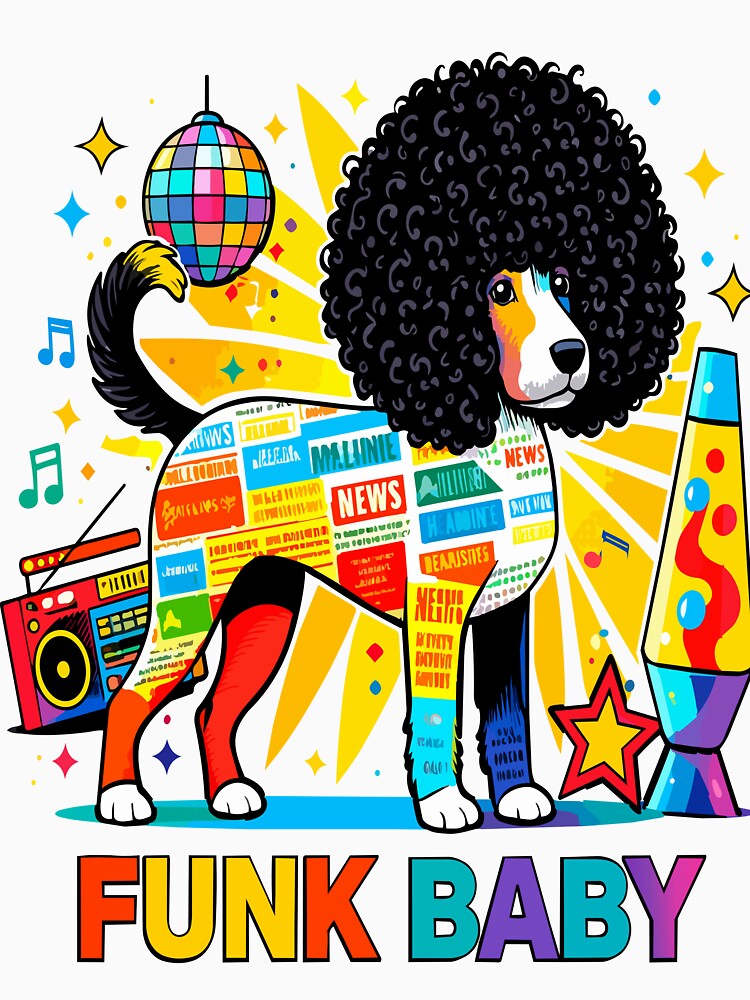 Funk Baby – Retro Disco Dog & Afro Vibes by zoliartdesign