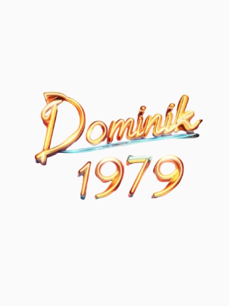 Dominik 1979 – Golden Neon Retro by AlexLineArt