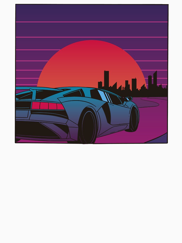 Vaporwave Aesthetic Sunset City Car Vaporwave by Amazing Designs