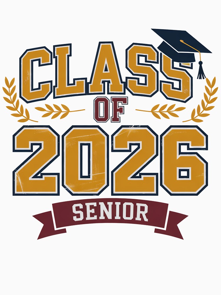 Class of 2026 Senior Graduation Vintage Varsity Design by What a cute-Tee