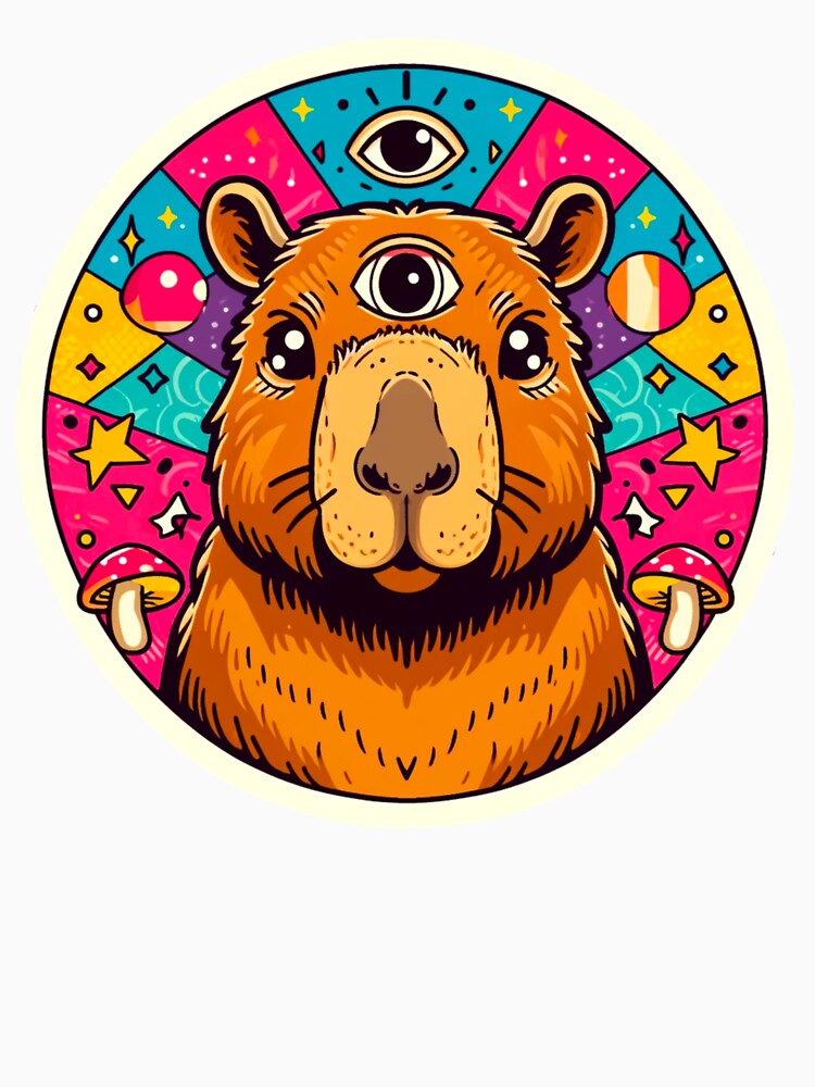 Third Eye Capybara | Cosmic Chill Rodent Vibes by JBartworks