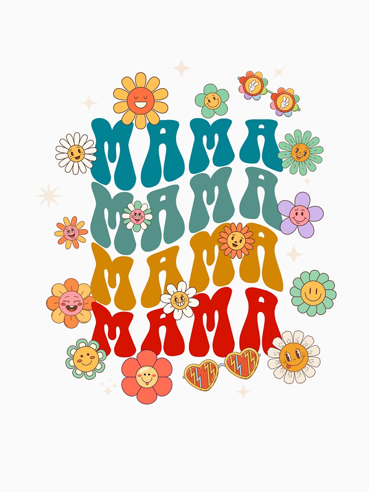 "Groovy Mama Love - Retro Flower Power Design" by Cgriffin18