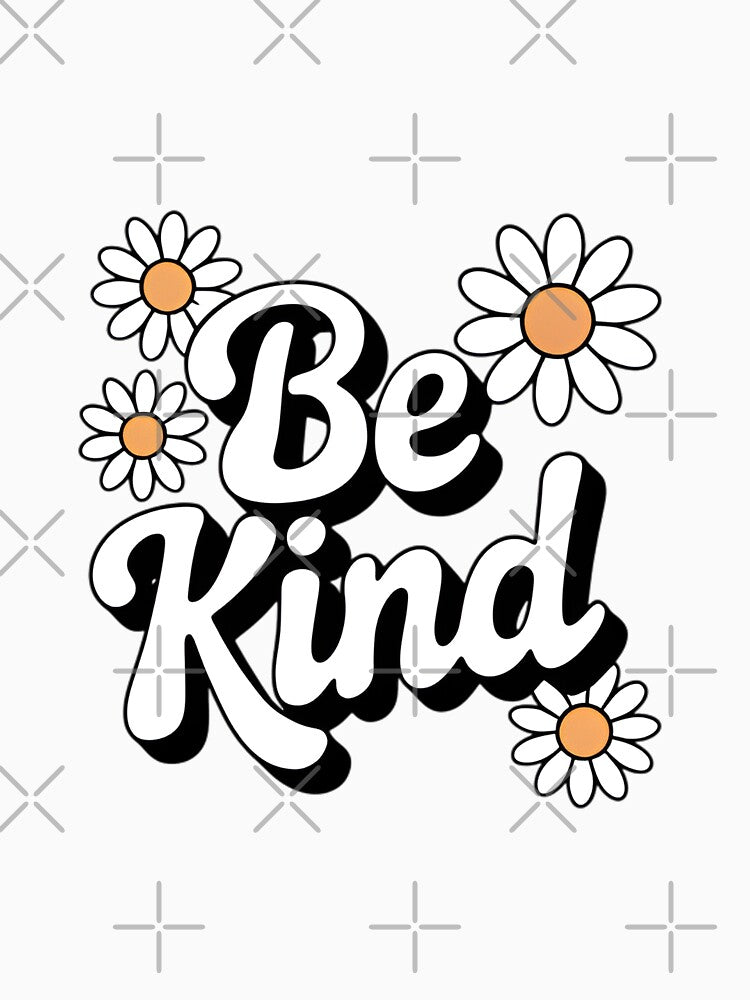 Retro Daisy Be Kind Groovy Floral Design by NewAspect