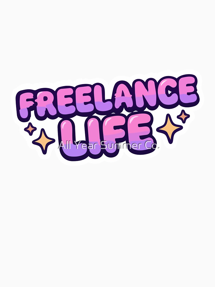 Cute Freelance Life Bubbly Purple-Pink Gradient Sticker by All Year Summer Co.