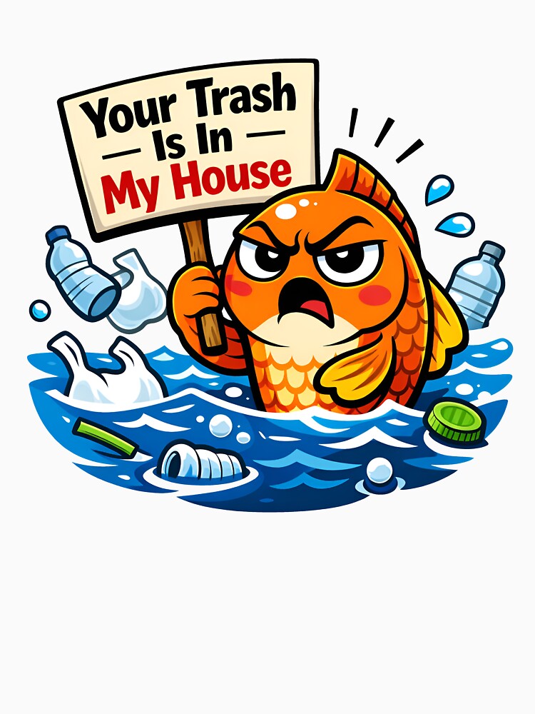 Angry Fish Protecting Ocean From Plastic Pollution by Nuvoro Eco Awareness