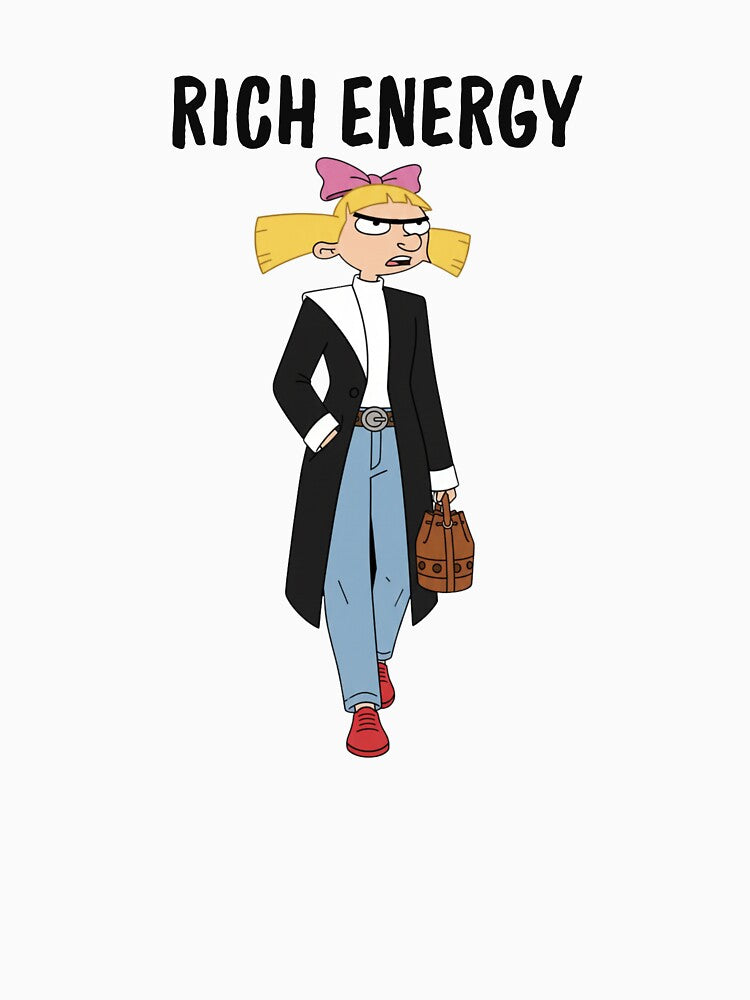 Rich Energy Old Money Aesthetic Tee by LunaTS