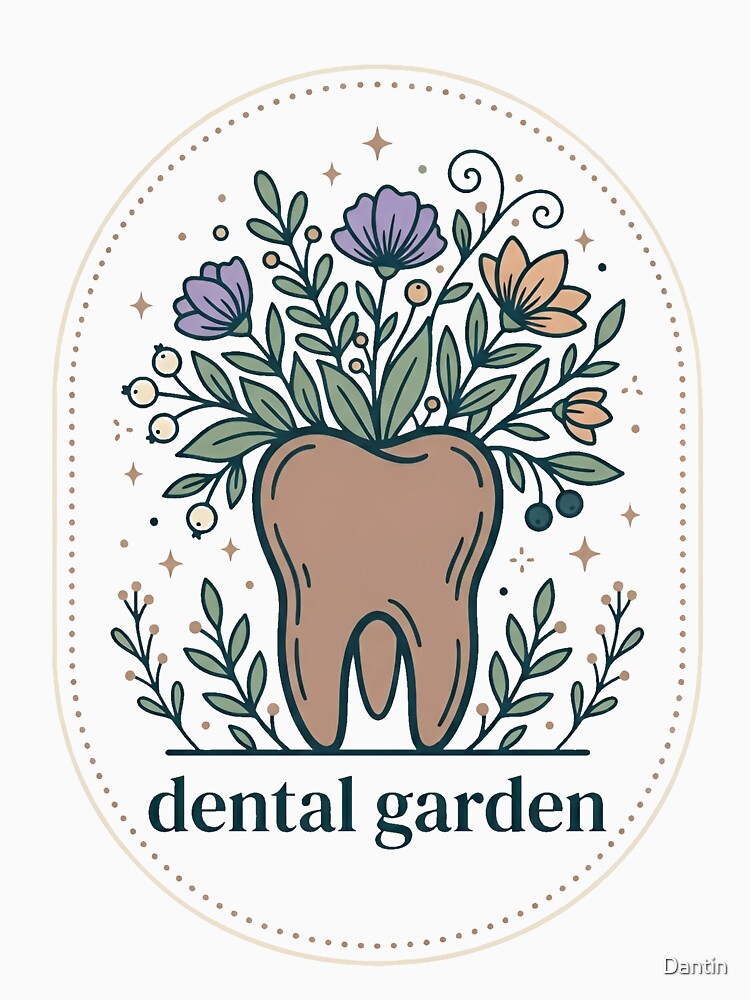 Dental Garden Aesthetic Tooth Hygienist Gift Design by Dantin